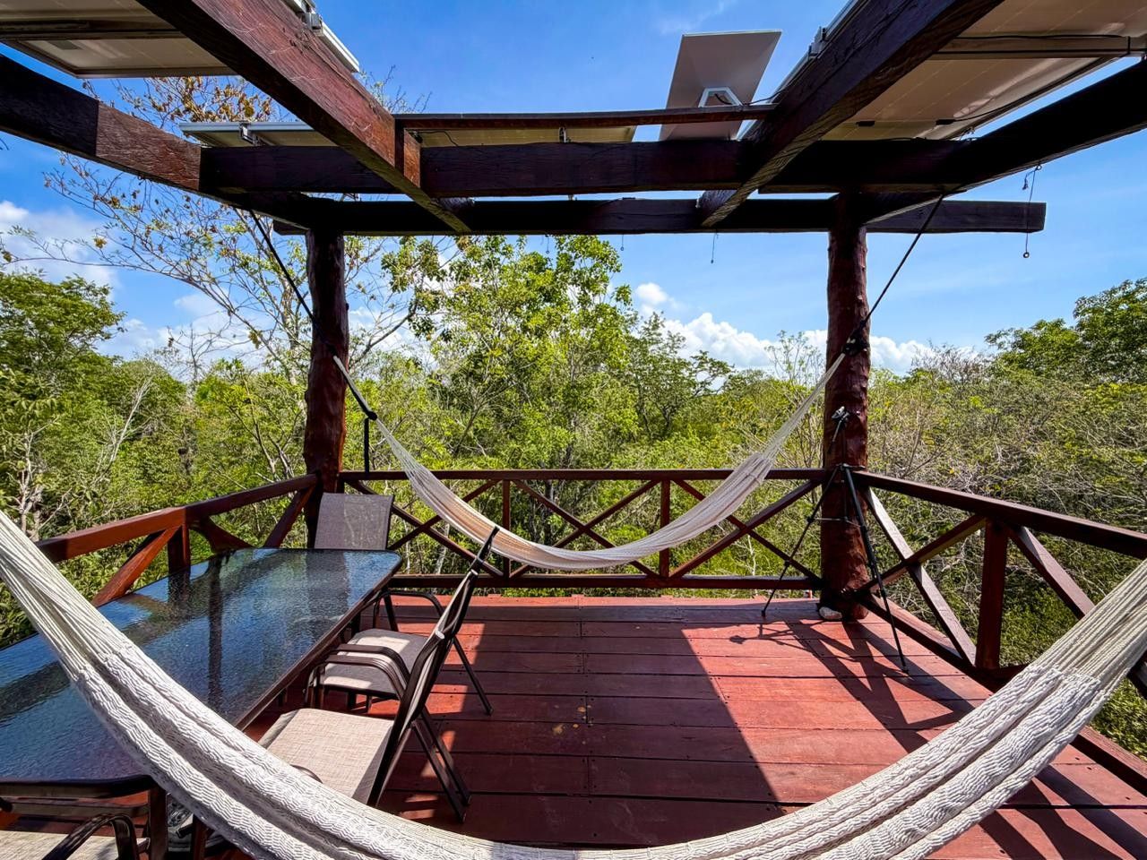 Hammock deck above the jungle canopy